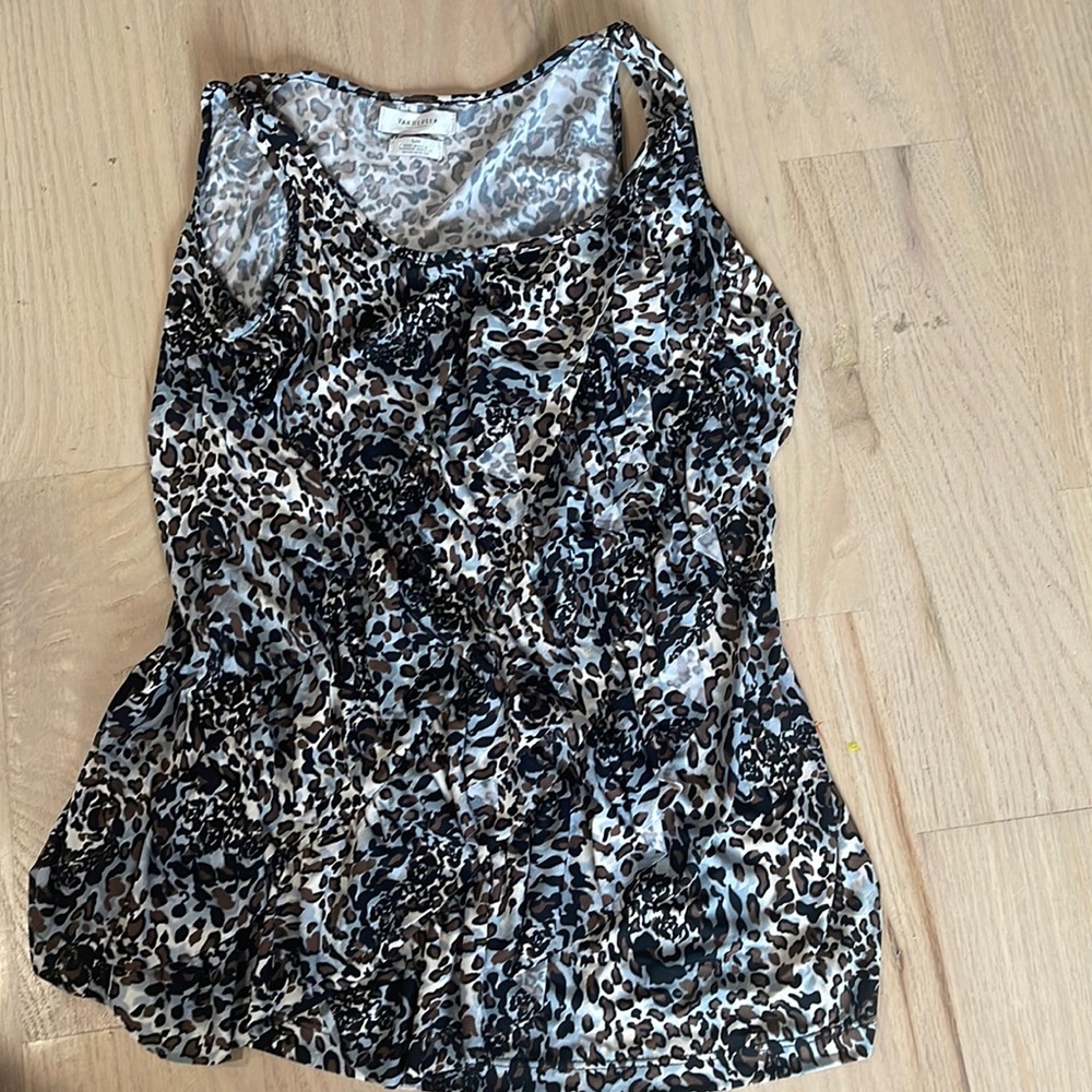 Van Heusen Ruffled Leopard Womens top